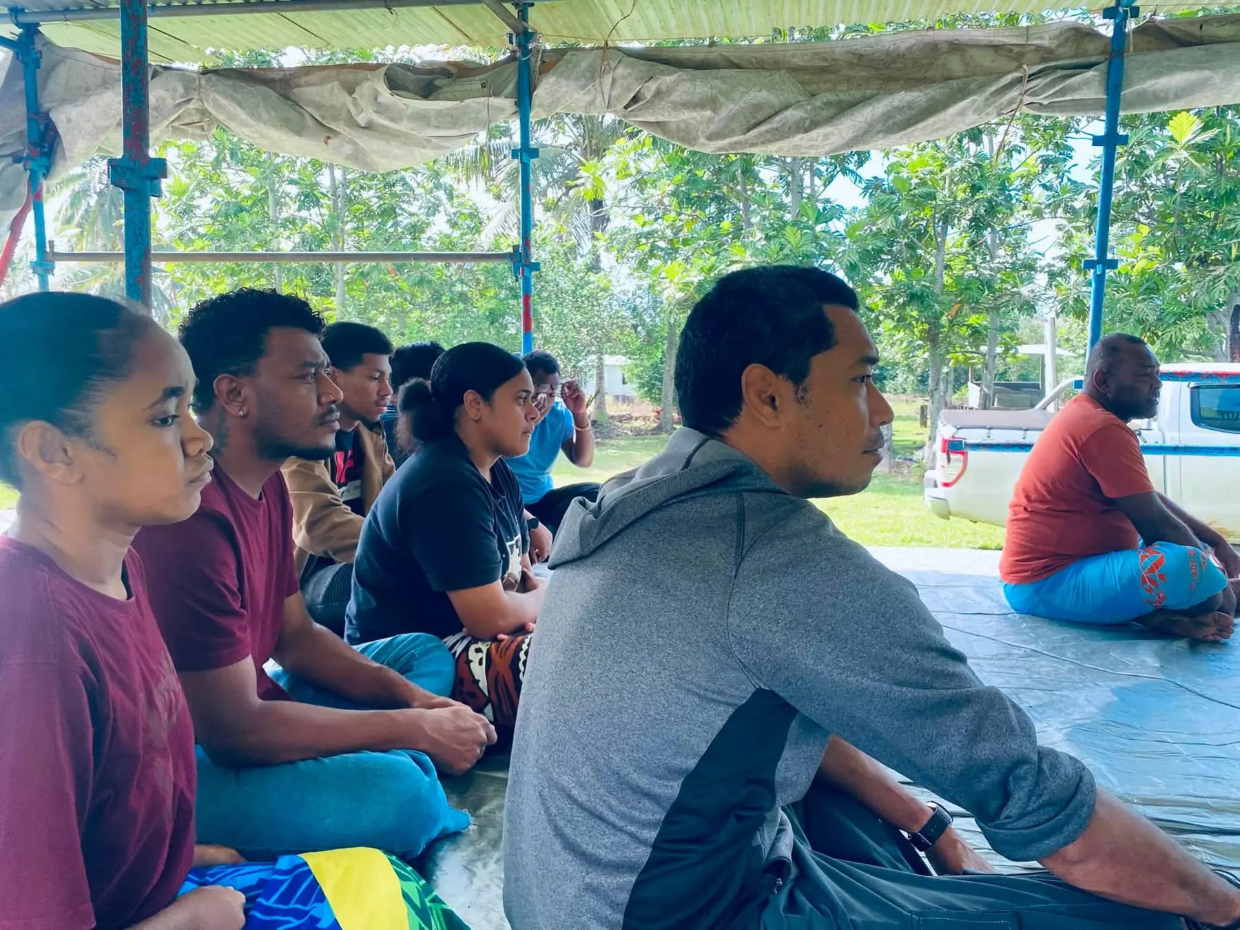 FNU film students observing village protocol