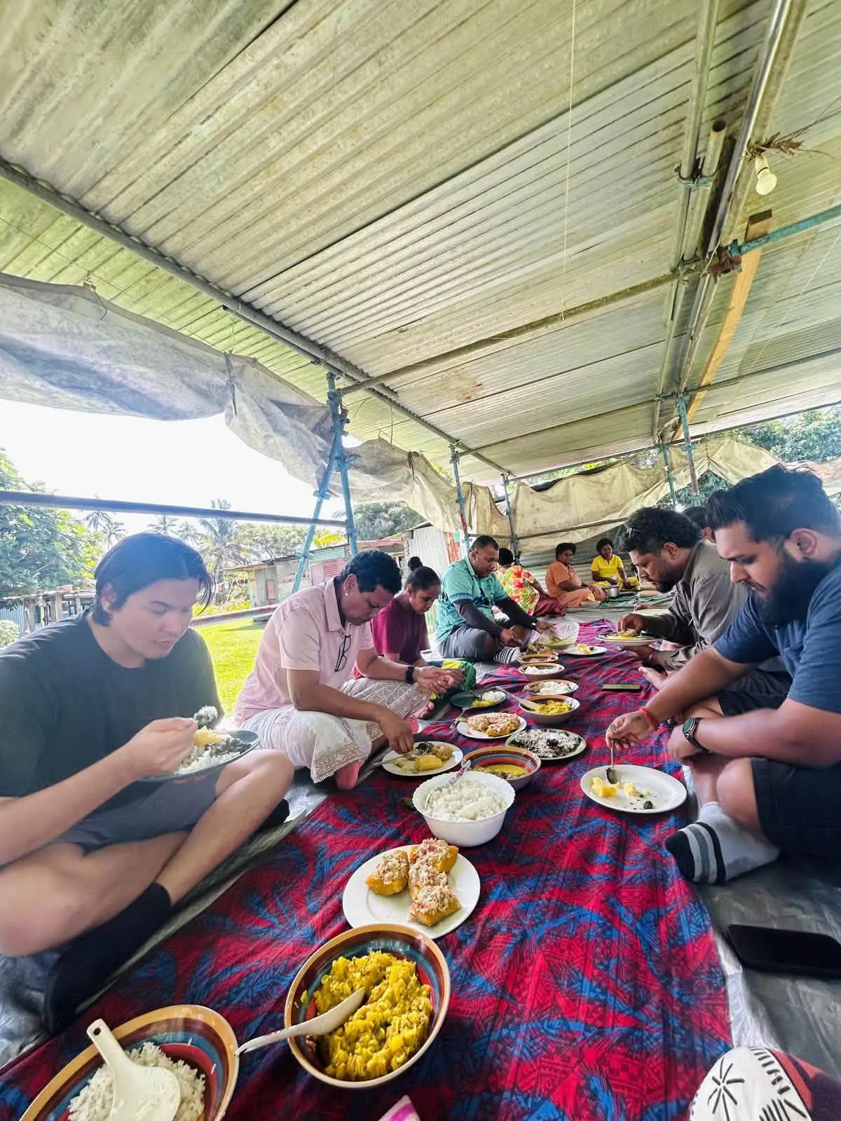 Shared meal during the production visit