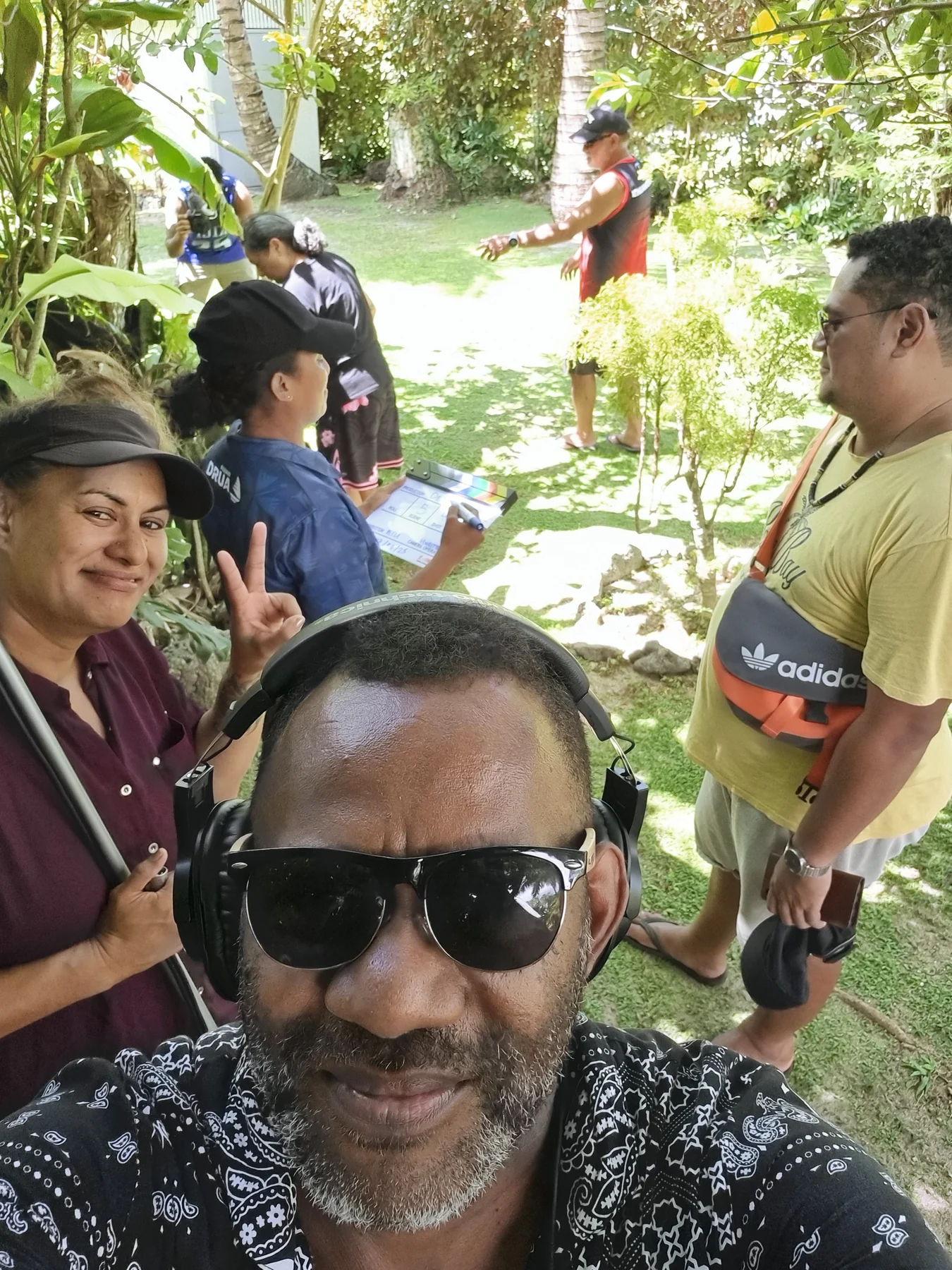 Location sound team on Detour