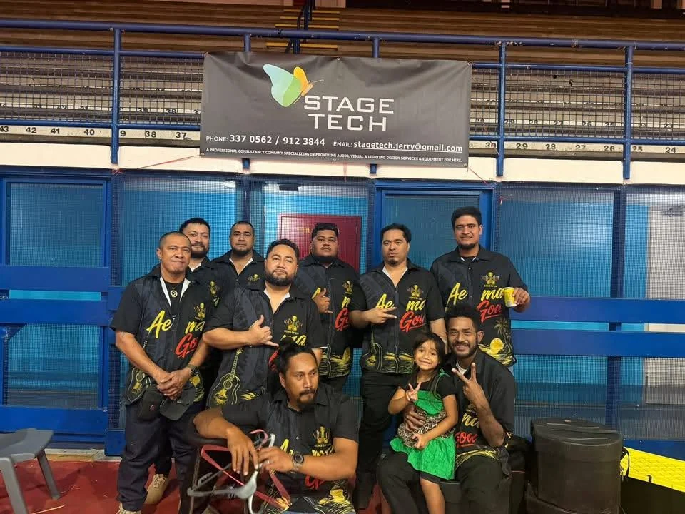 Sons of UK backstage with supporters